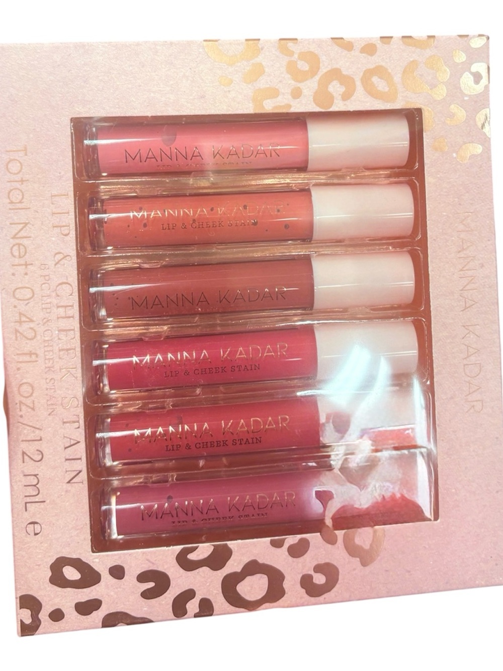 Manna Kadar Lip & Cheek Stain Set - Pink, Rose, Coral, Mauve, Berry